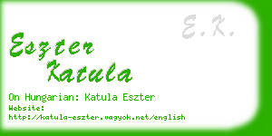 eszter katula business card